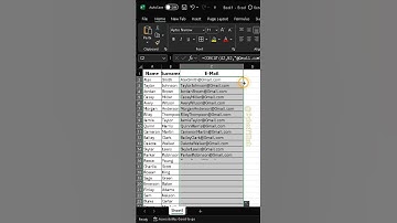Name to Email in Excel