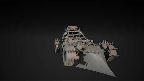 4K - Post Apocalyptic Dune Buggy 3D Model In UE5 (Untextured Turntable)