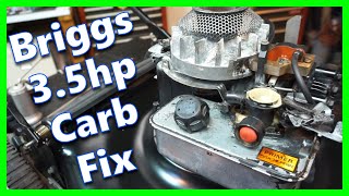 CARBURETOR Repair on Older BRIGGS & STRATTON 3.5HP-4.5hp Engine / (Carb on Metal Tank)