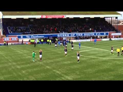 Queen Of The South 0 Dundee 1 - Full Time Celebrations