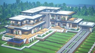 Minecraft: Modern Mansion Tutorial | Architecture Build #13