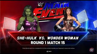 Round 1 Match 15: She-Hulk vs Wonder Woman WWE 2K23 Women's Championship Tournament