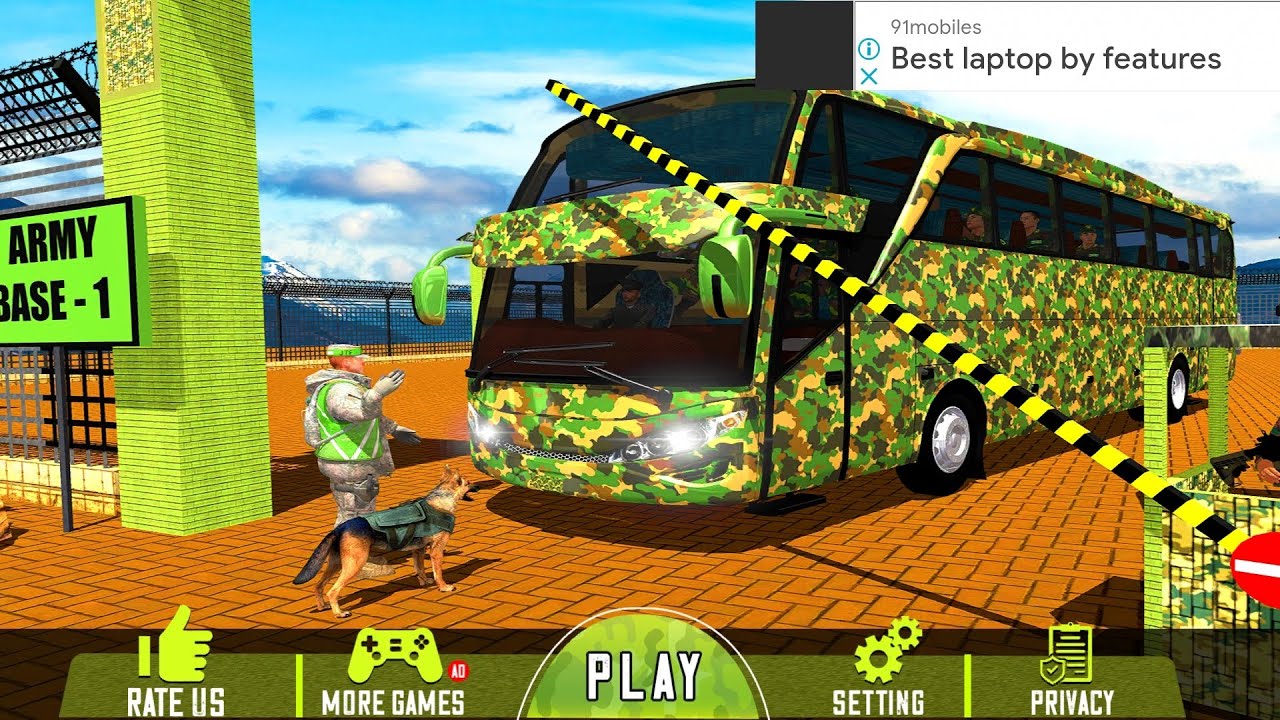 US Army bus Game: Coach Driving 