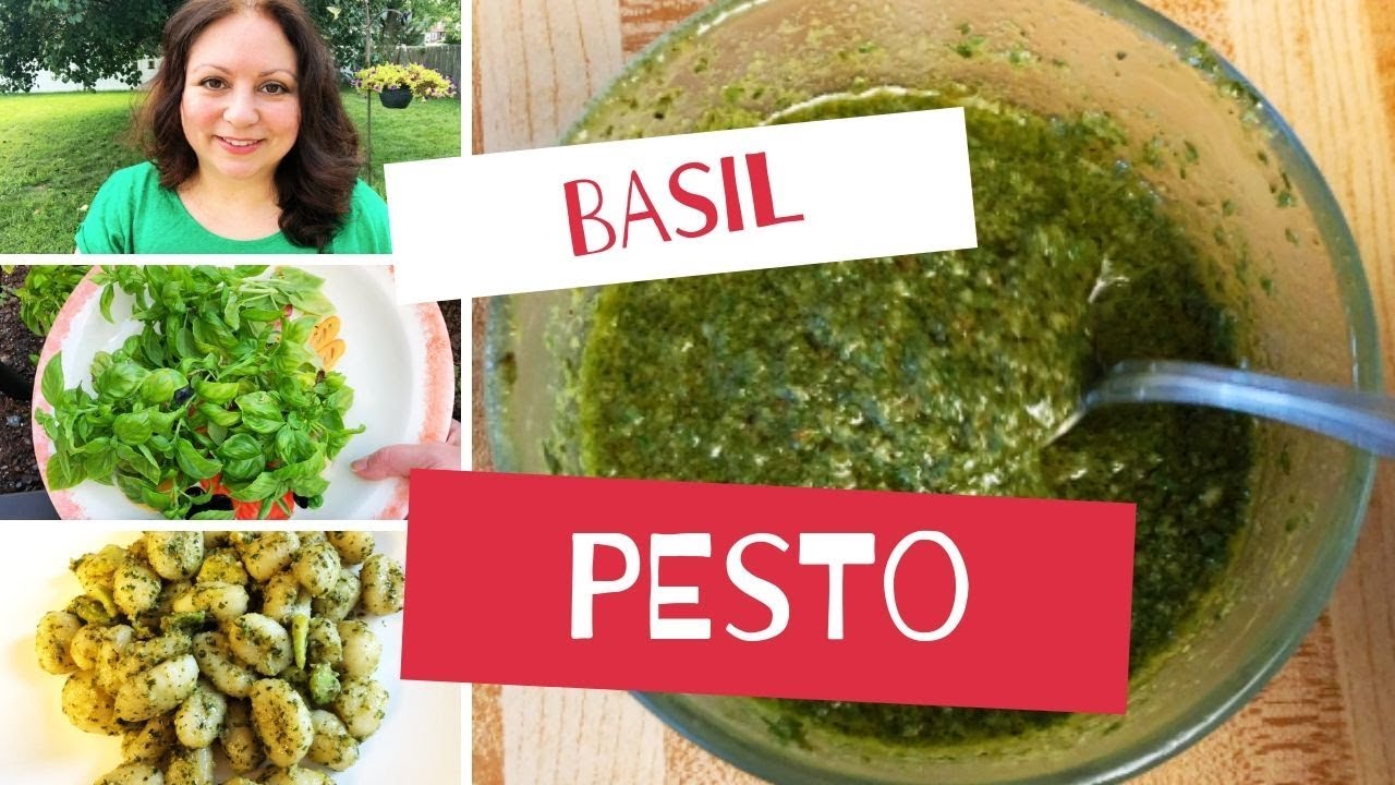 How To Make Basil Pesto - Mediterranean Diet - YouTube