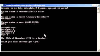 C++ Weekday Calculator screenshot 3