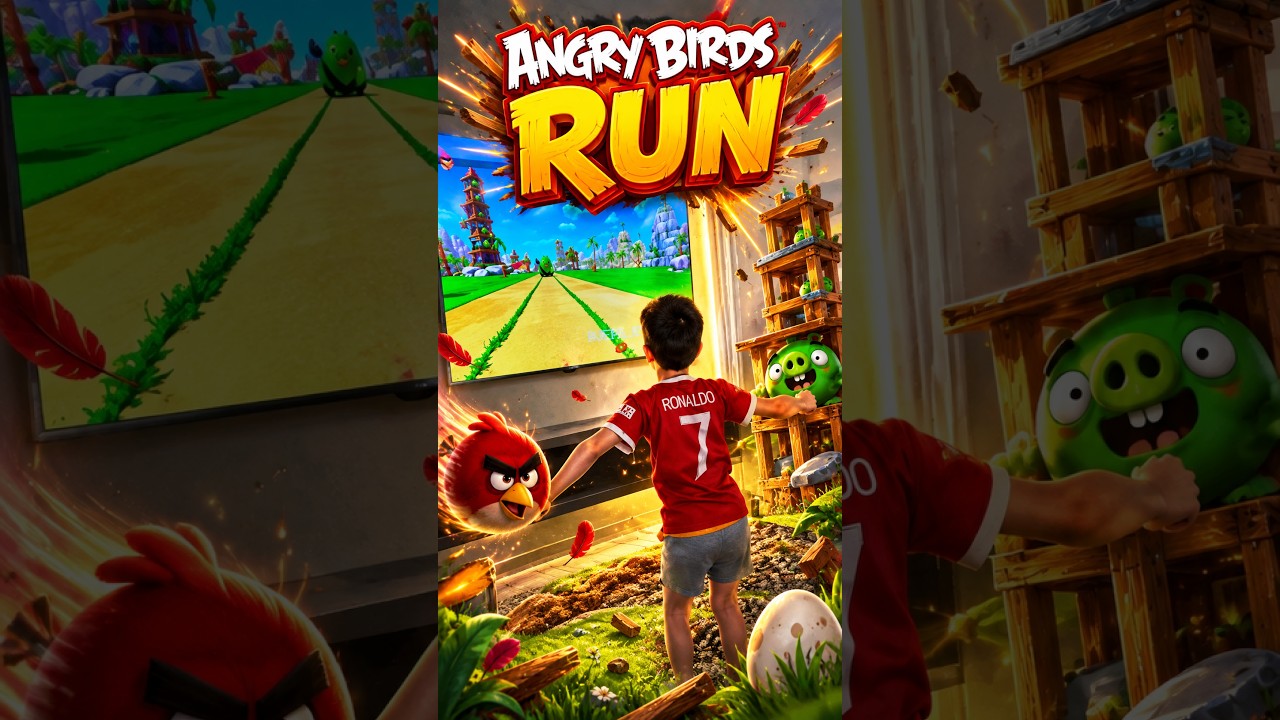 ANGRY BIRDS RUN CHALLENGE! 🐦💥 JUMP WITH THE SCREEN! ⚡