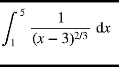 Calc II: Improper integral example