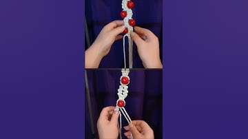 Macrame knot tutorial with beads #macrametutorial #patternknot #diy #easymacrame #basicmacrame