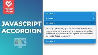 How To Create An Accordion Using CSS and JavaScript (Bootstrap Accordion) | Project 7/100