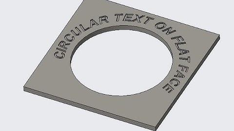 Circular text on flat face