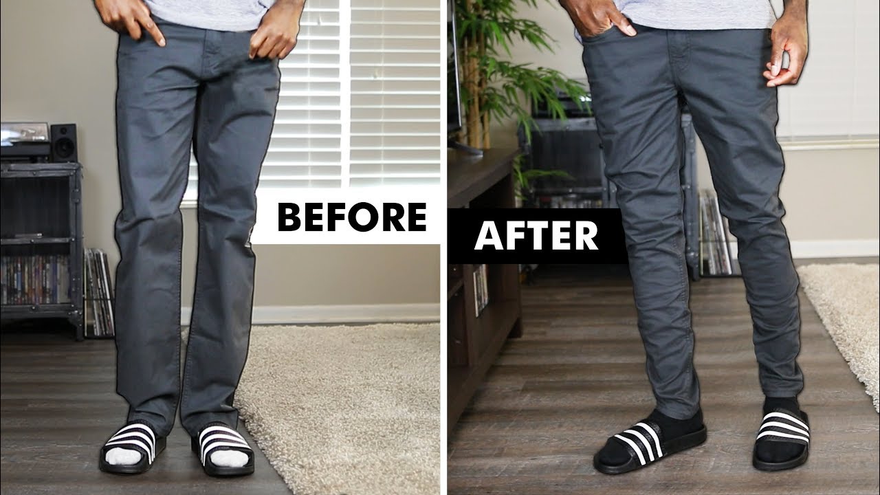relæ Udgående Menda City HOW TO SELF-TAPER YOUR JEANS & PANTS | I AM RIO P. - YouTube