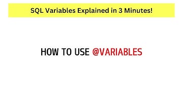 SQL VARIABLES | HOW TO USE VARIABLES IN SQL | SQL TUTORIAL #sql #datascience #programming