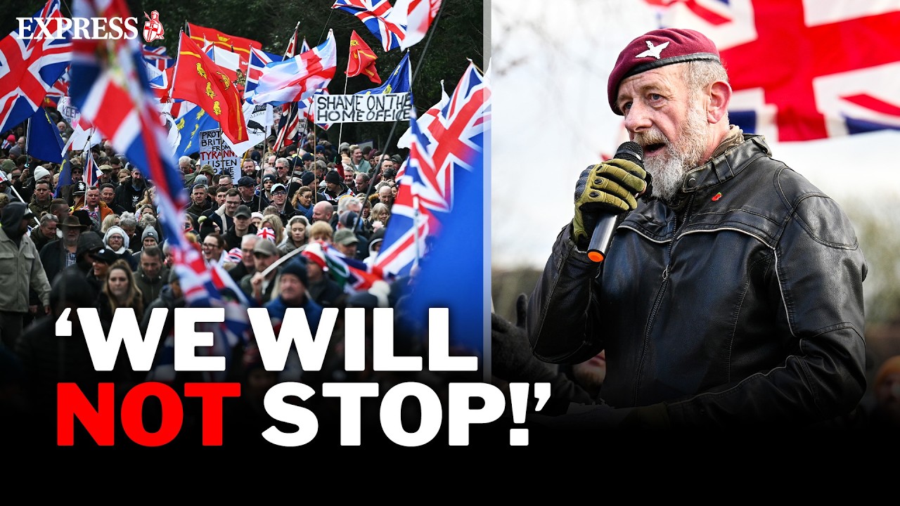 HUNDREDS gather at Crowborough protest to DEMAND removal of 'UNSAFE' migrant camp