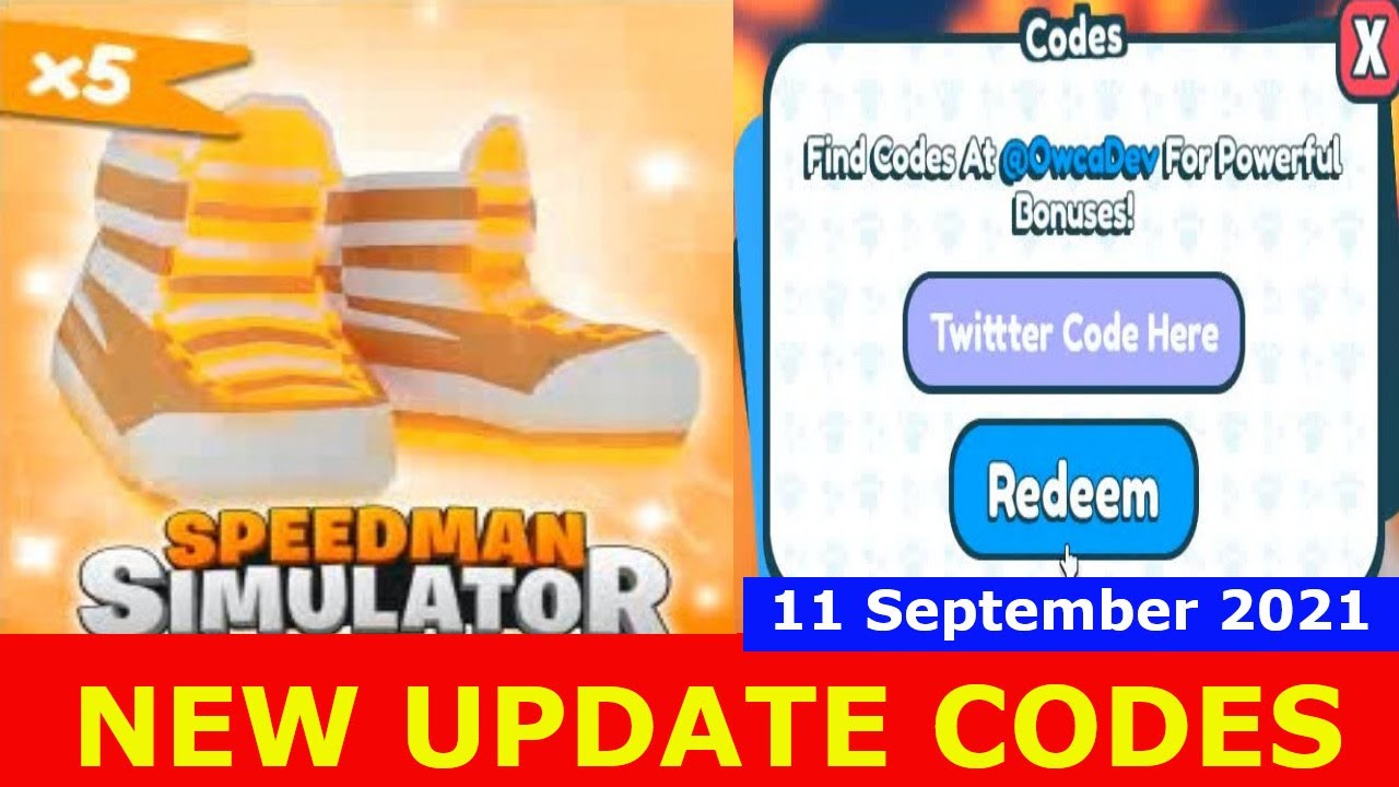 new-update-2-codes-x5-speedman-simulator-roblox-september-11-2021-youtube