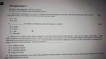 NPTEL ETHICS ASSIGNMENT 7