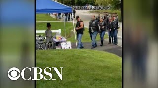 Motorcycle Group Visits Girls Lemonade Stand To Thank Her Mom For Saving Them