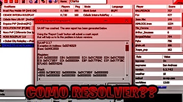 COMO RESOLVER BUG DO SAMP AN EXCEPTION OCCURED | SAMP HAS CRASHED 0x00746929 | REPORT CRASH | CLOSE
