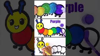 Glitter Rainbow Caterpillar Coloring And Drawing For Kids Shorts