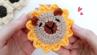 картинка: Капибара-Цветок🧡 Подробный МК🧶 #вязание #капибара #цветок #амигуруми #крючком #crochet #capybara #🏵️