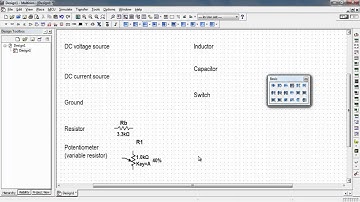 NI Multisim: Find commonly-used circuit components