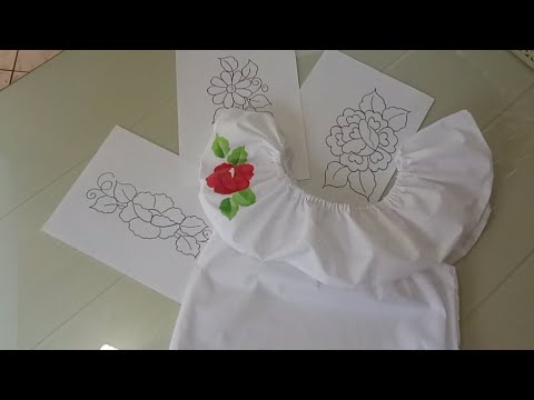 Murmullo Plausible Cúal Como Pintar Flores En Blusa / Para Traje Regional - YouTube