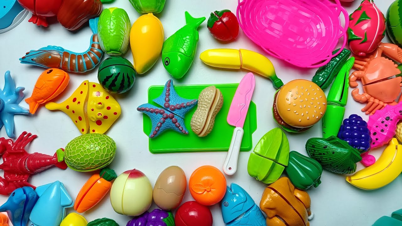 Satisfying asmr cuts fruit, Sea animals, Vegetables, The are peanut and starfish  | Video Part 11