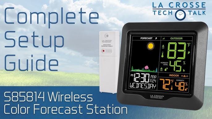 Oregon Scientific BAR208SX Advanced Wireless Weather Station with Humidity,  Radio Controlled Clock and Weather Alert - Color LCD Screen