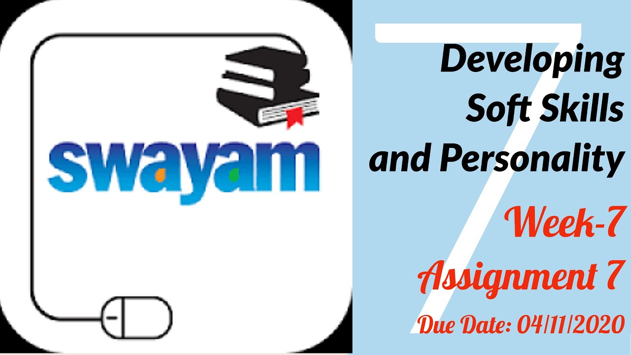 NPTEL SWAYAM Developing Soft Skills and Personality Week-7 Assignment 7