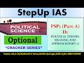 PSP1 (PART- A) D1 Political Theory- Meaning and Approach (Lecture-1)