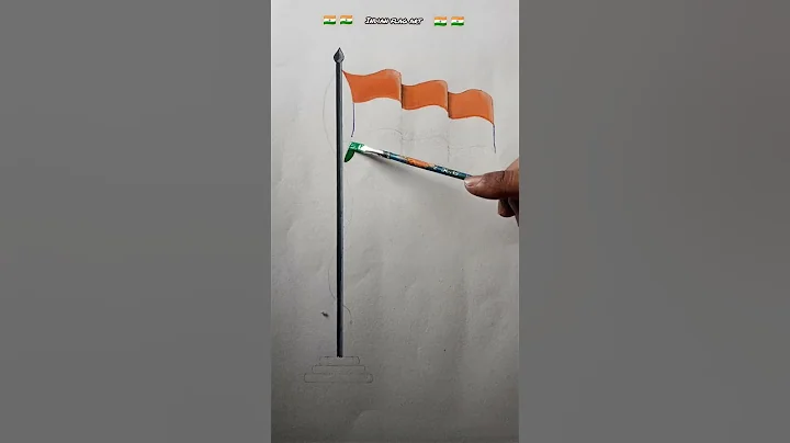 3D Flag Drawing 🇮🇳 Indian flag art 🙏 🇮🇳 🙏 #shorts #flag #indian #art #drawing #viral