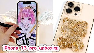 Unboxing iPhone 13 pro *with aesthetic tik tok accessories and pop it*