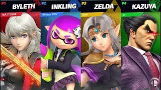 Super Smash Bros. Ultimate: Offline 4-Player Battles | No Commentary/Free to Use