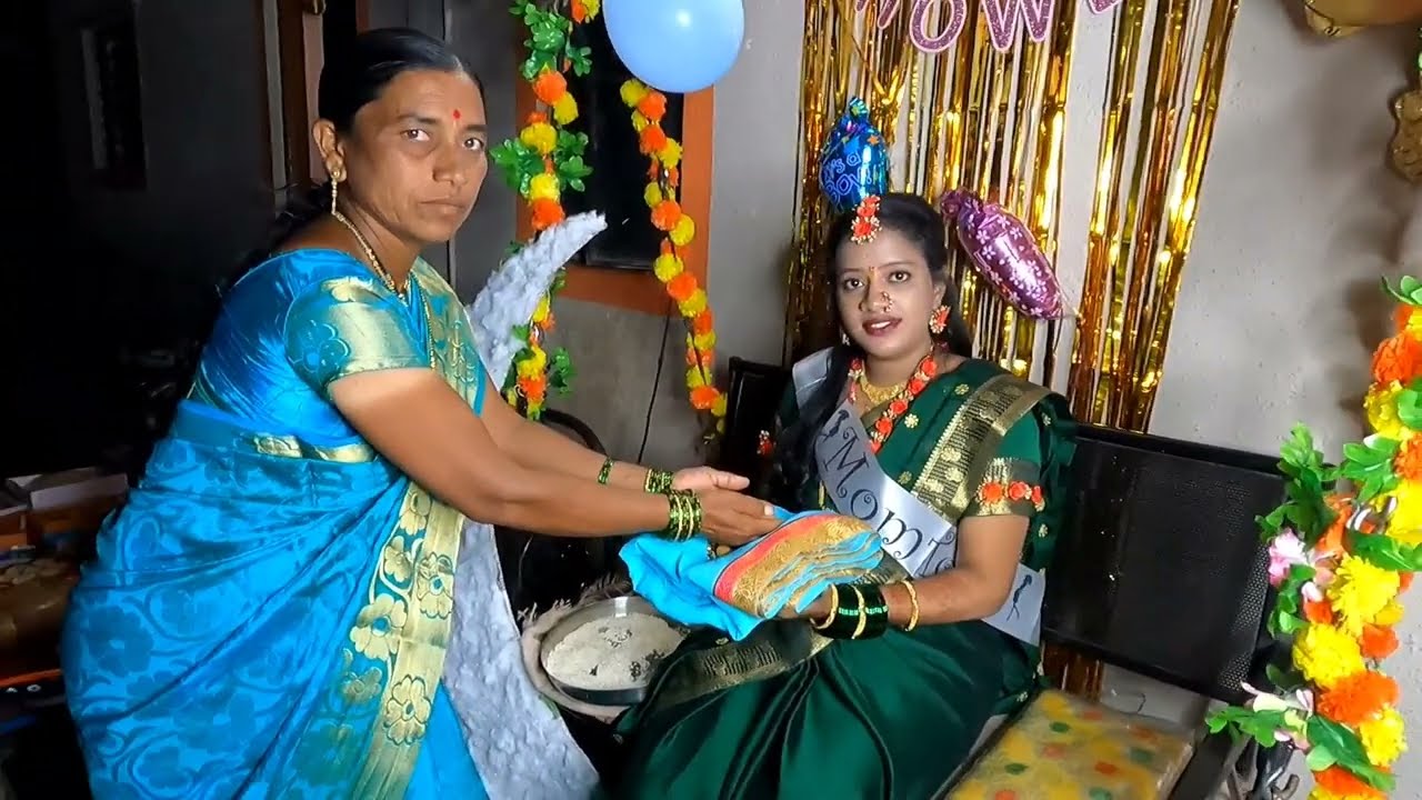 ओटी भरण 🥰 वहिनीचे डोहाळे जेवण कसे झाले 💫काय असते पद्धत #dohale #dohalejevan