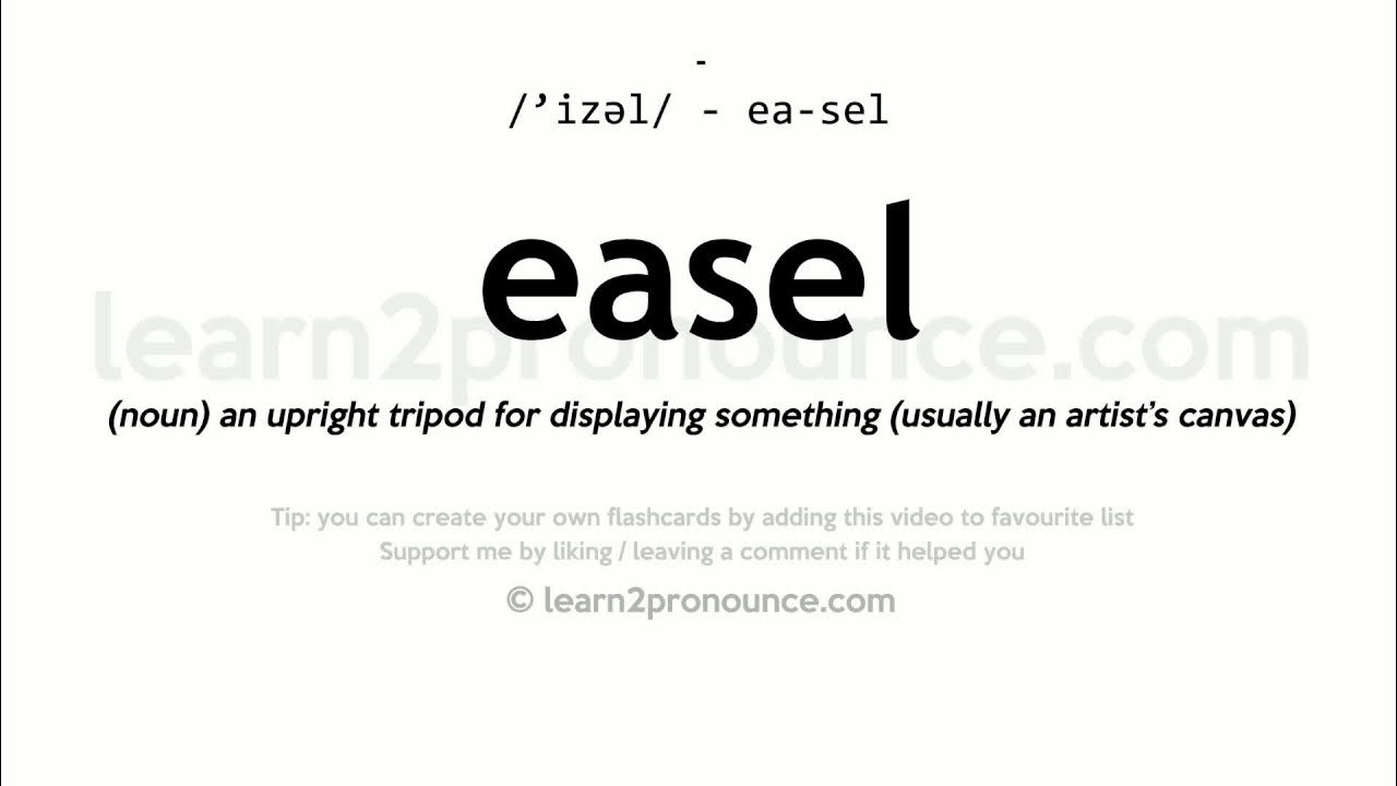 Pronunciation of Easel Definition of Easel YouTube