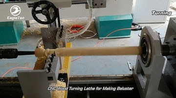 CNC Wood Turning Lathe for Baluster Making with One Axis Two Blades and Gymbal Spindle