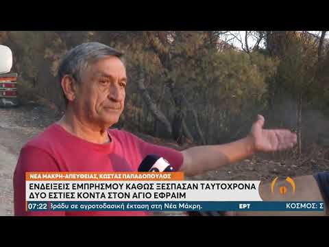 Νέα Μάκρη: Οδοιπορικό της ΕΡΤ στη Νέα Μάκρη λίγες ώρες μετά από την πυρκαγιά