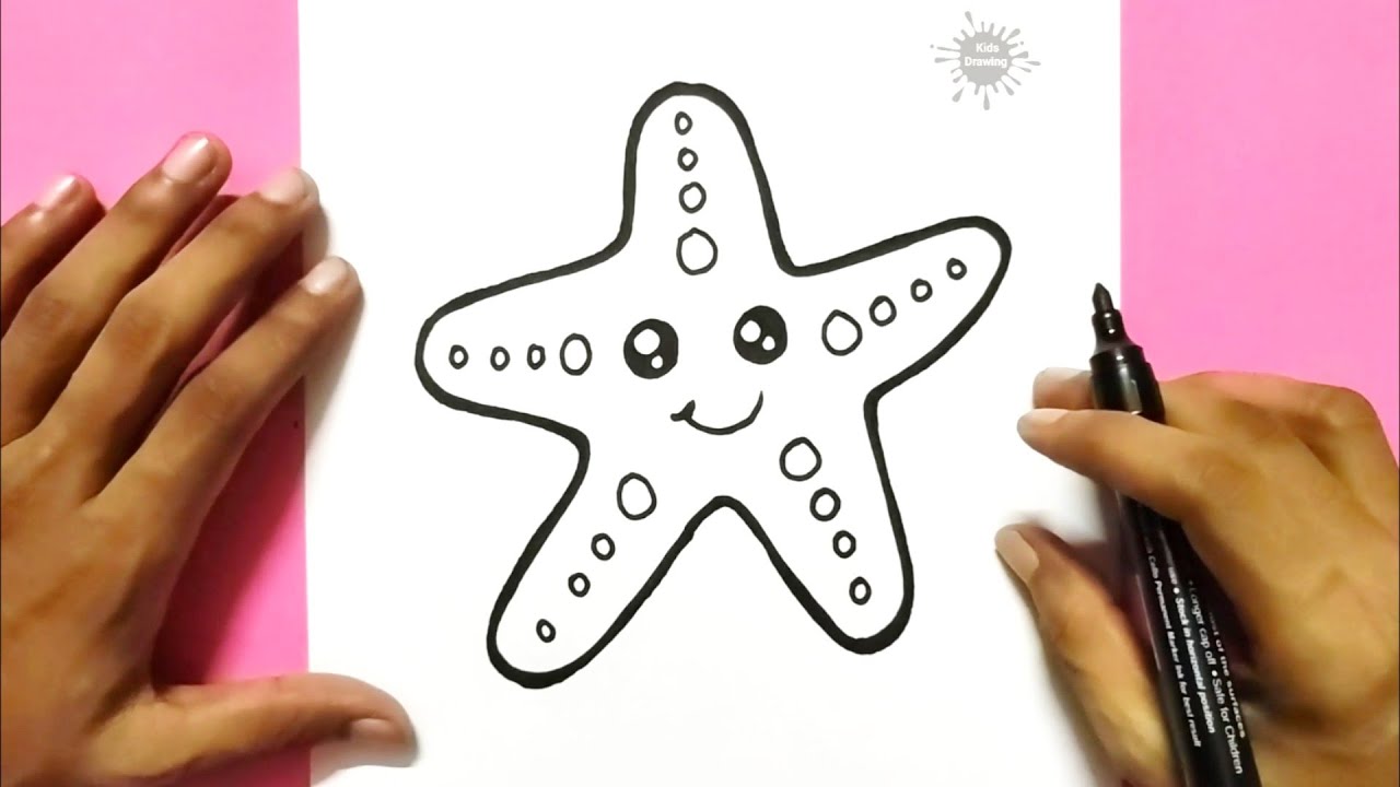 How to draw Starfish Real Easy - YouTube