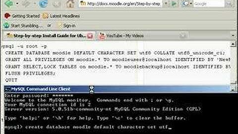 Installing MYSQL 5.0 for Moodle on Windows