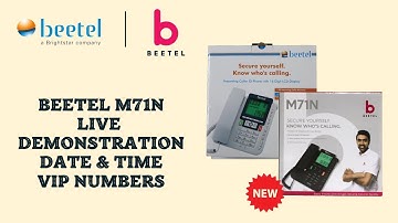 BEETEL M71 N Live Demonstration with Date, time ,VIP number ,Alarm and one touch numbers