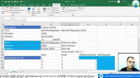 Lesson   2 Data Entry, Editing and Formatting