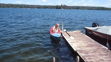 kayak dock: Getting out of kayak at floating dock without tipping: kayak launch