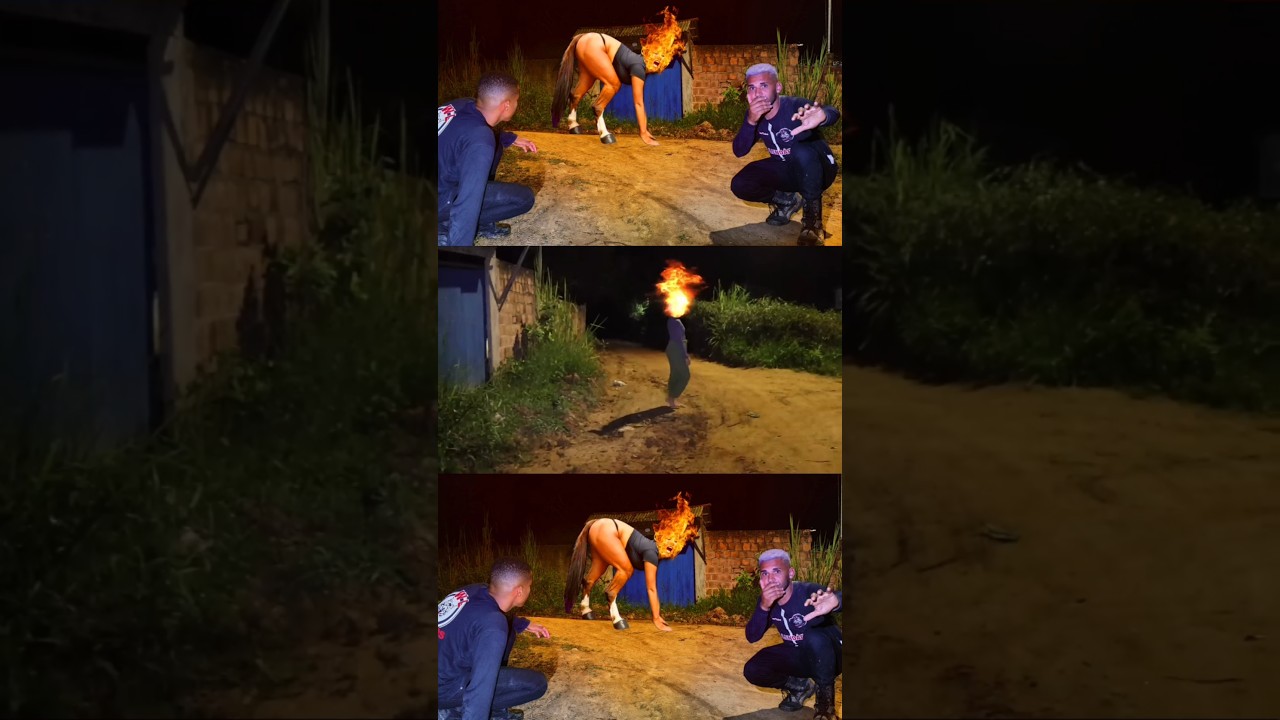 foi não mulher passa com pescoço pegando fogo 