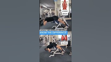 Hyperextention for glutes vs lower back #shorts