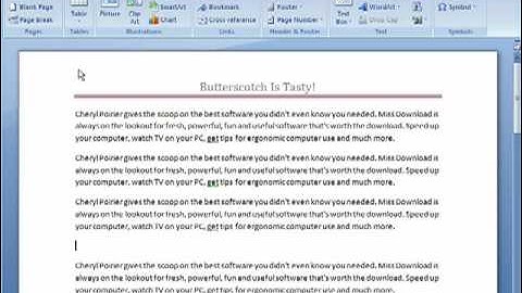 How to add a hyperlink to Word 2007 documents