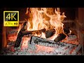 🔥 Fireplace Burning Logs (3 Hours) with Crackling Fire Sounds | Relaxing Christmas Fireplace 4K UHD