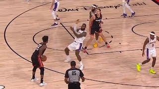 LeBron James with a very delayed flop | Game 3 | Lakers vs Heat