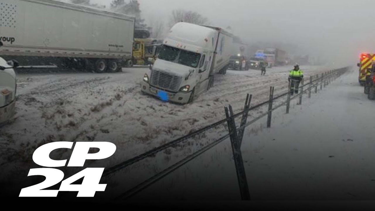 More than 100 vehicles involved in collisions on Hwy. 401 near London ...