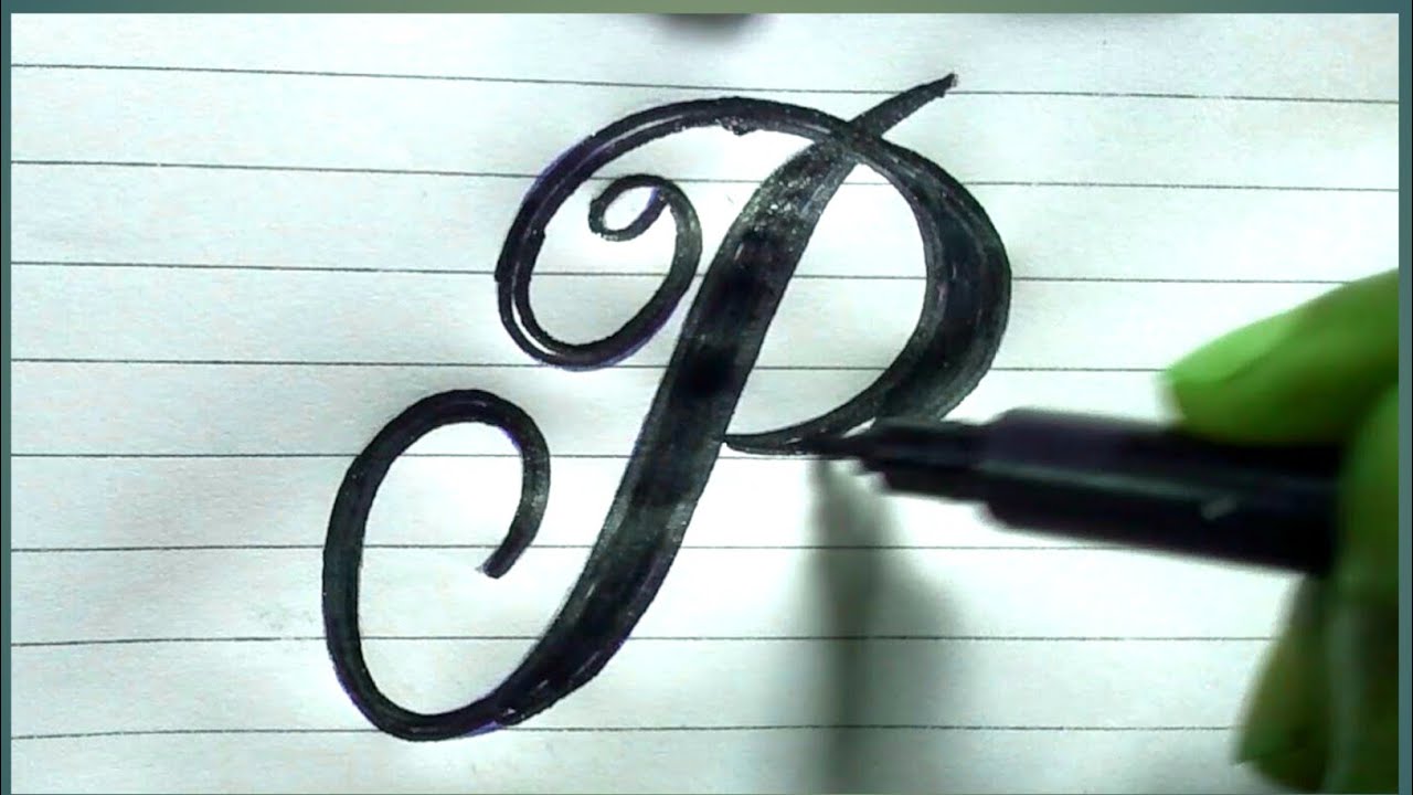 How to write the Letter P  P stylish writing  writing letter P in stiker   Rua sign writing