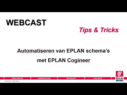 Webcast - Automatiseren van EPLAN schema’s met EPLAN Cogineer