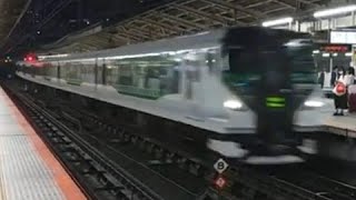 E257系5000番台OM-91編成集約臨返却回送横浜駅通過